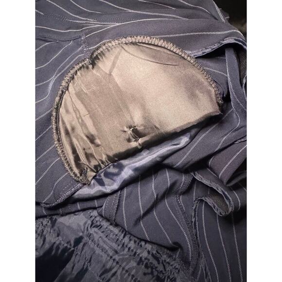 Dana Buchman Women's Striped Blazer Jacket Open Front Navy Blue/White Size 12 - Picture 3 of 4